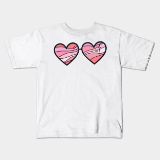 Heart Shaped Sunglasses Kids T-Shirt